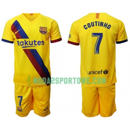 Koszulka FC Barcelona Philippe Coutinho 7 Dziecięcy Wyjazdowe Stroje Piłkarskie 2019/20 Krótki Rękaw 